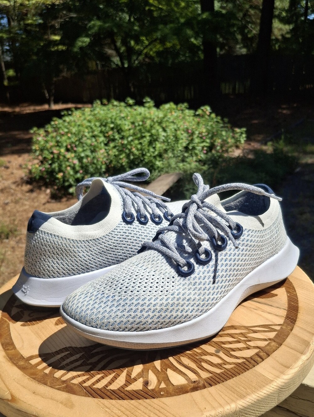 Allbirds Women's Tree Dasher TD Athletic Sneakers Blue Grey Knit Size 10 - Picture 9 of 9